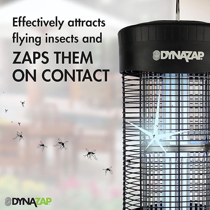 DynaZap DZ30200SR Outdoor Electronic Bug Zapper and Flying Insect Killer - All Weather Electric Mosquito Zapper Protects up to 1 Acre