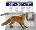 Heavy Duty Catch Release Large Live Humane Animal Cage Trap (58 x 26 x 17)