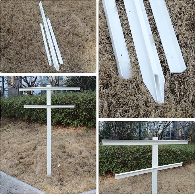 Mr Garden 5-Feet Garden Trellis 2pack Set for Raspberry and Climbing Plants Heavy Duty Outdoor Stake Vineyard Trellis Fiberglass Rust-Proof 2 Cross-bar Adjustable Height (2 Trellises)
