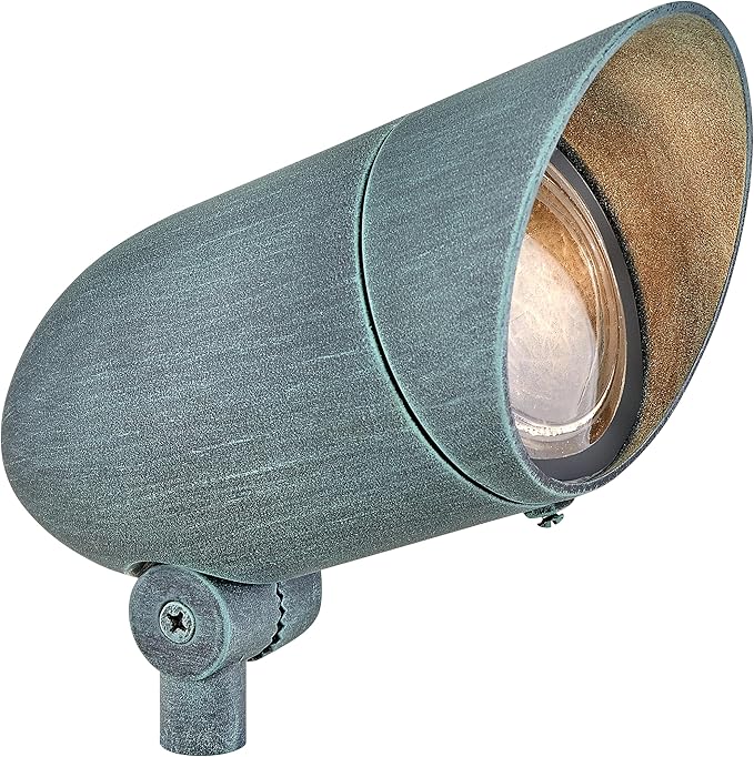 Hinkley 120V LED Accent Spot Light Convex Clear Tempered Glass Traditional Style Aluminum Verde Finish
