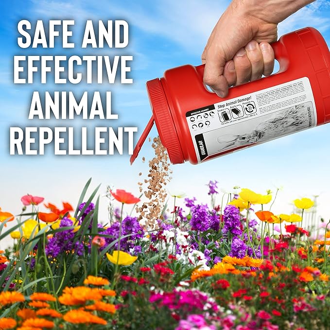 Animal Stopper Granular Animal Repellent All Natural Effective All Year Round Safe for People and Pets No Harsh Chemicals Ready to Use Garden Animal Repellent - 5 lb. Shaker Jug