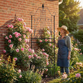 1 Pack Trellis for Climbing Plants 82.7 H x 26.7 W Tall Garden Trellis Wrought Iron Heavy Scroll Metal Decoration Lawn Patio for Rose Clematis Ivy Weather Resistant