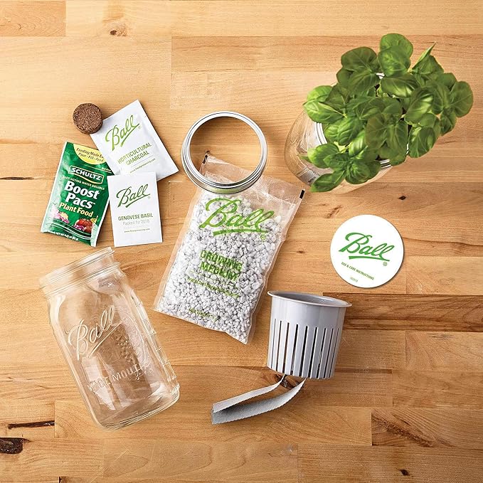 Ball 1440016021 Self-Watering Herb Growing Kit Clear