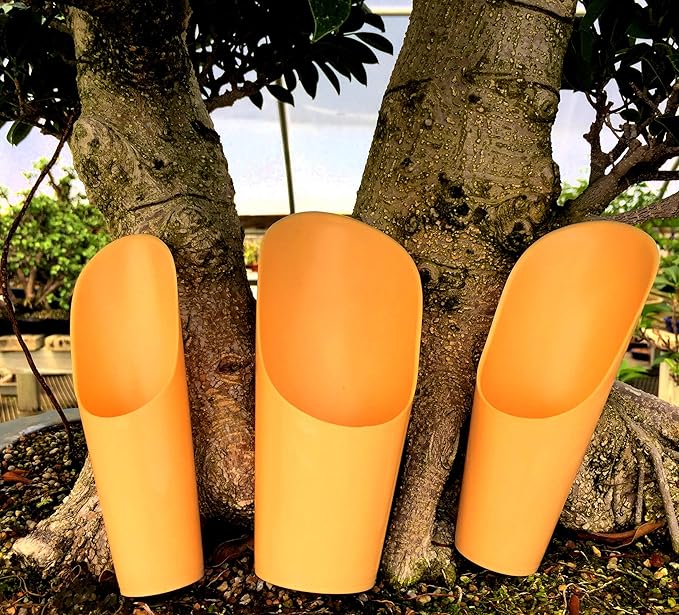 Plastic Soil Scoopers by Tinyroots - Set of 3 Soil Scoop Set Used by Kaikou School of Bonsai Since 1987