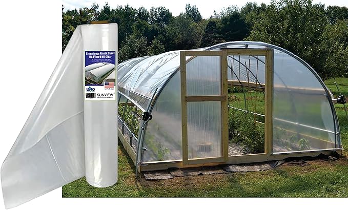 SUNVIEW Greenhouse Plastic Clear 6 mil 4 Year Polyethylene Covering Film 10 ft. Wide x 25 ft. Long