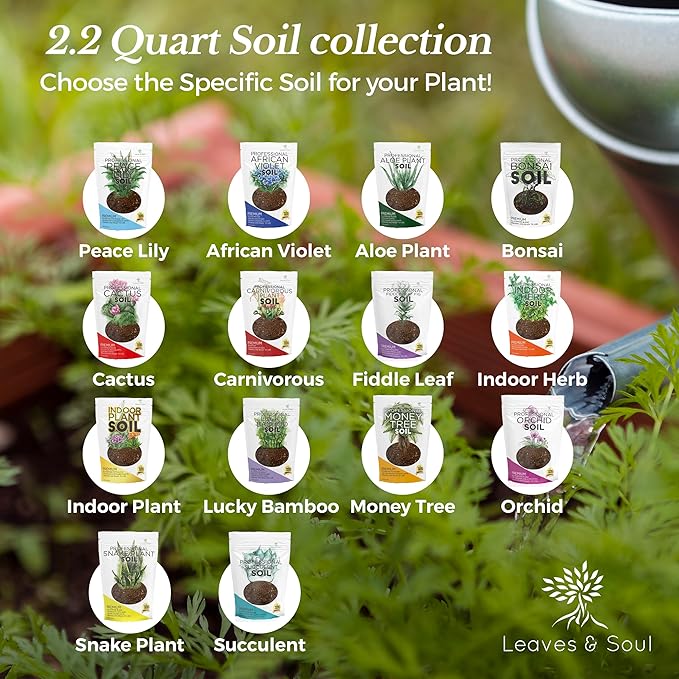 Professional Peace Lily Soil | Large 8.2 Quarts Ready to Use for Peace Lily Plants | Peat Moss Coco Coir Perlite Dolomite | Made in USA
