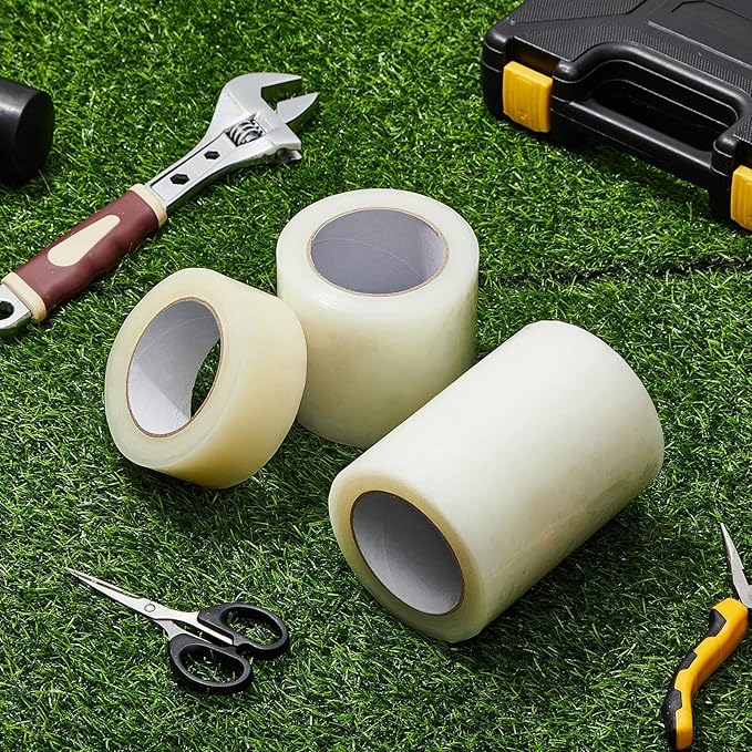 Frienda 3 Rolls 6.3 Mil Greenhouse Repair Tape 2''/4''/6'' x 115' Heavy Duty UV Resistant Clear Greenhouse Sheeting Coverings Film Tape for Seaming and Sealing