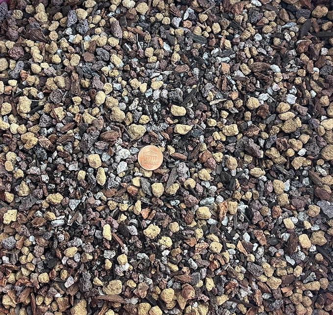 Cali-Bon Premium Mixed Akadama Bonsai Soil with Coarse Sand Maifan Stone Mycorrhizae &amp Red Lava - Medium Grain (2.5 quarts)