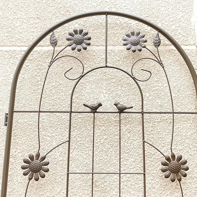 2 Pack Metal Garden Trellis 71 x 19.7 Inches Rustproof Powder-Coated Steel Trellis for Climbing Plants Like Roses Ivy Cucumbers Beans Peas Jasmine and Grapes