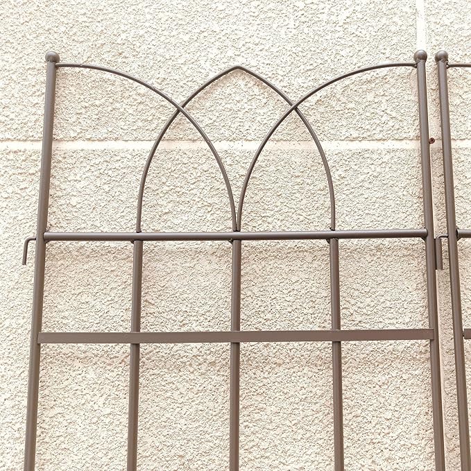 Garden Trellis for Climbing Plants 2 Packs Outdoor Trellis 5.9ft Rustproof Plant Support for Vines Vegetables Flowers Metal Planter Trellis Brown