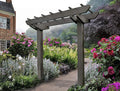 Vita Charcoal Gray Wildwood Cedar Arbor – 72 W x 90 H Garden Arch for Climbing Plants Wedding Ceremony &amp Backyard Décor Durable Two-Post Trellis Easy Assembly for Parties &amp Celebrations