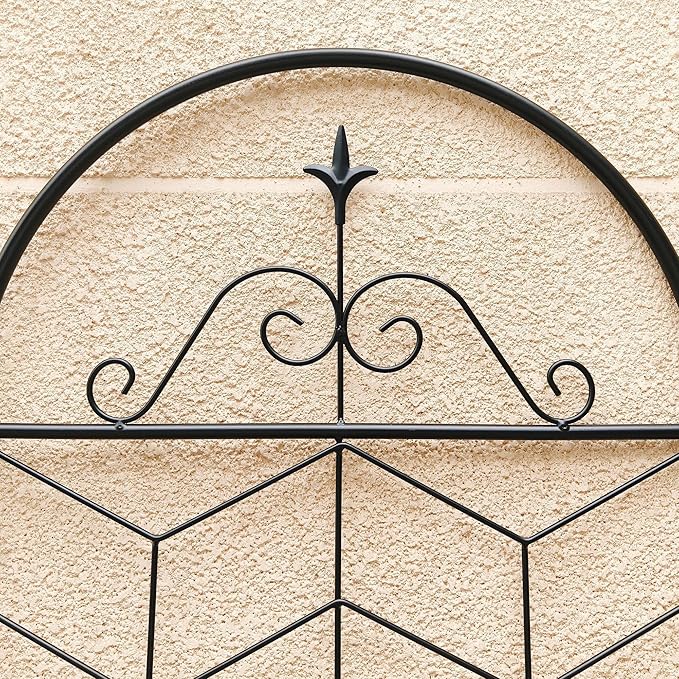 2 Pack Large Garden Trellis Heavy Duty Rustproof Iron Plant Trellis for Potted Plant Support Metal Climbing Rose Trellis Vine Vegetable Cucumber Black -86 H x 19.7 W