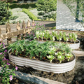 8x4x1ft Raised Garden Bed Kit Galvanized Planter Raised Garden Beds for Outdoor for VegetablesFlowers &ampHerbs Heavy Duty Rust-Resistant Easy Assembly