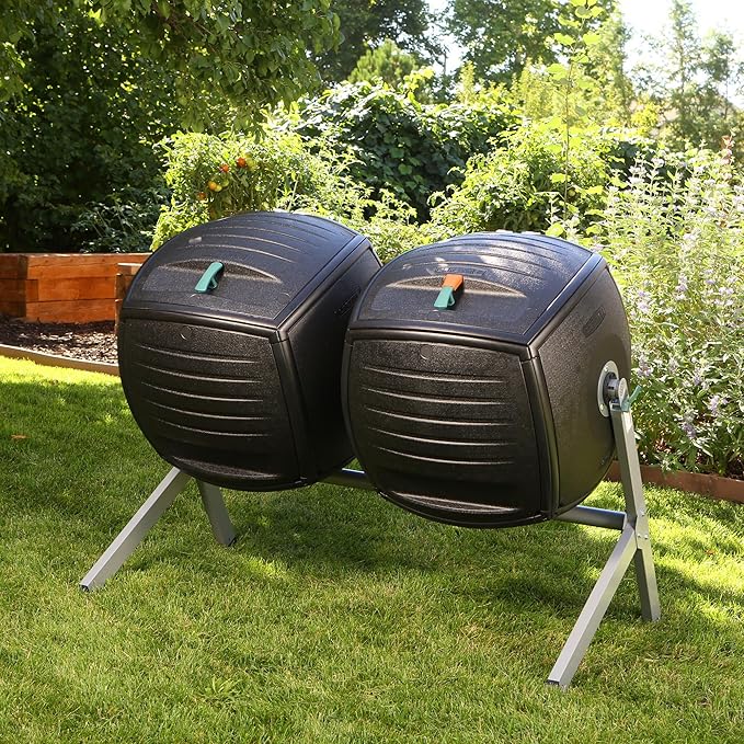 Lifetime 60072 Dual Compost Tumbler Black