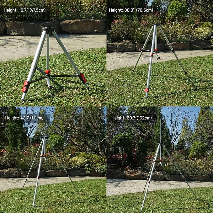 Eden 94154 PRO The Heaviest Weight Tripod (5.37 lbs) Adjustable 4-Way Mini Turbo Metal Oscillating Sprinkler W/Quick Connect Starter Set Covers up to 4069 sq. ft. Telescoping Tripod Style