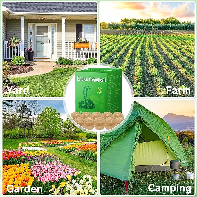 24Pack Snake Repellent - Keep Snake Away from Yard Garden Lawn Camping Areas – Snake Repellent Outdoor Ideal for Homeowners Families &amp Pet Owners