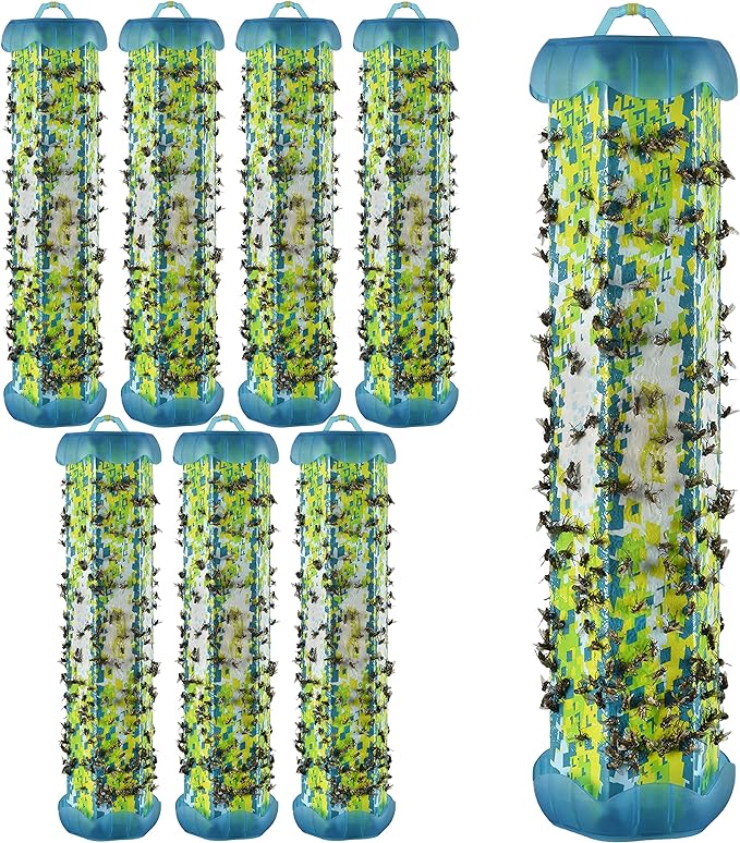 RESCUE! Fly TrapStik – Indoor Hanging Fly Trap - 8 Pack