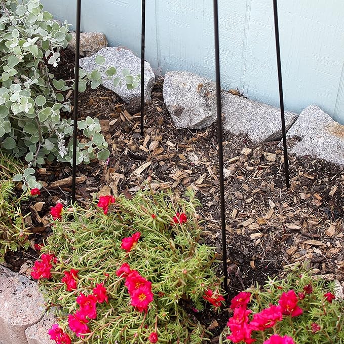 Achla Designs FT-20A Fleur-De-Lis Staked 58 H Trellis Black