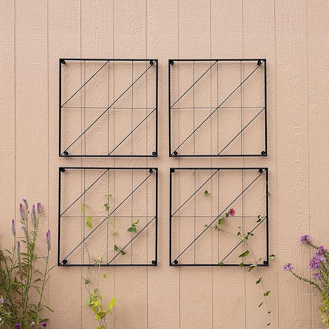 Quilt Block-Diagonals Wall Trellis Panels (4 Panels)